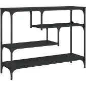 vidaXL Wandtafel 100x30x75 cm bewerkt hout zwart