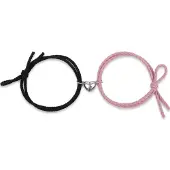 Despora Koppel armband magnetisch Zwart / Roze
