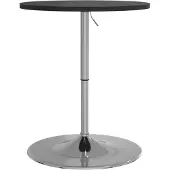 vidaXL Bartafel 60x60x90 cm bewerkt hout en verchroomd staal zwart
