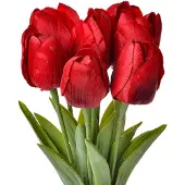 Clayre & Eef Kunstbloem Tulp 32 cm Rood Kunststof Rood