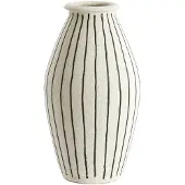 Light & Living vaas deco Ø23,5x43 cm diphu keramiek crème-zwart