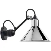 DCW éditions Gras n°304 Wandlamp Chrome | Black | Conical