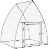 vidaXL Kippenhok 100x105x120 cm gegalvaniseerd staal zilverkleurig