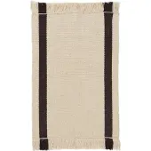 Ferm Living Calm kelim deurmat Off-white, Coffee, 50x70 cm