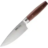 GEFU ENNO Koksmes 15 cm – Solinger Staal – Walnotenhouten Handgreep – Professioneel Keukenmes – Made in Germany