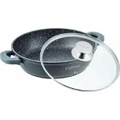 Cheffinger Lage Braadpan met deksel - 24cm - Zwart - Inductie