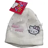 Sanrio Hello Kitty muts - steentjes - wit - 50 cm