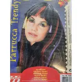 Widmann Trendy Wig met gekleurde tressen