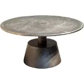 Benoa Esko Raw Nickel Coffee Table 82 cm (Zilver, 81.5x81.5x41cm)