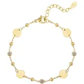 Yehwang armband met stenen en rondjes- goud