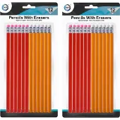 Did Teken potloden - 24x - grijs - met gummetje - schrijfbenodigdheden