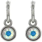 Biba Oorhangers zilver met steen AB
