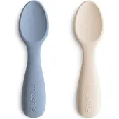 Mushie Educatieve lepel - MUSHIE blauw