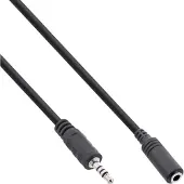 InLine Câble jack adaptateur 4 broches. 2,5mm prise - 4 broches. 3,5mm prise femelle