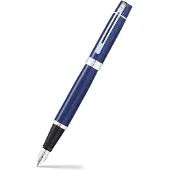 Sheaffer 300 Glanzend Blauw Lakkern Pennen met Chroomafwerking en Fijne Punt