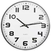 Benson Moderne wandklok - minimalistisch design - Ø30 cm - wit