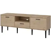 Ebuy24 Media TV-meubel 2 deuren 1 lade okkernoot decor.