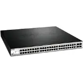 D-Link DGS-1210-52MP Smart+ Managed Switch [48x Gigabit Ethernet PoE+, 4x GbE/SFP Combo].