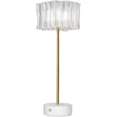 Slamp Tafellampe , Accordéon Battery, dimbare, Doorzichtig, Woonkamer, Metaal, Designer