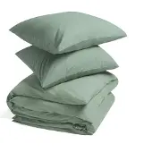 Yumeko Dekbedovertrek set Percal Katoen 200x220 Groen - Eco, Bio & Fairtrade