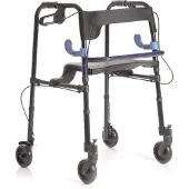 MORETTI Opvouwbare rollator - Lichtgewicht met vier wielen - Zwart