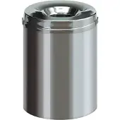 Huismerk Vlamdovende Papierbak Zilver RVS 15L