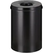 V-Part - Vlamdovende papierbak 30 ltr - Steel - zwart