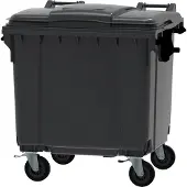 HygieneShopBasics Container 1100 liter vlak deksel grijs