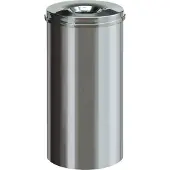 Huismerk Vlamdovende Papierbak Zilver RVS 50L