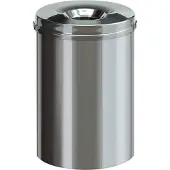 Huismerk Vlamdovende Papierbak Zilver RVS 30L