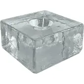 Scentchips Vierkant Glas Helder kandelaar dinerkaars