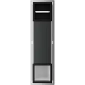 Xellanz Rocko toiletrolhouder zonder klep en reserverolhouder inbouw mat zwart