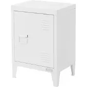 ML-Design Nachtkastje Marin | staal wit 40x30x57 cm nachtkastjes | NADUVI