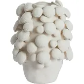Light & Living Vaas deco Ø33,5x46 cm PLENTZIA mat crème (Wit, 33.5x46x33.5cm)