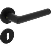 Intersteel Deurkruk Broome op rozet met sleutelplaatjes - aluminium/zwart