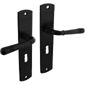 Intersteel Deurkruk Helena op langschild sleutelgat 56mm - mat zwart