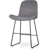 Nolon Barkruk Nino | fluweel grijs 51x106x40 cm barkrukken | NADUVI