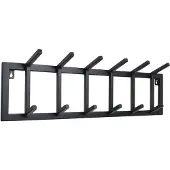 Loft42 Kapstok Jaimy Single - Zwart – Metaal – 6 dubbele haken - 80x24x12