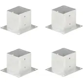 vidaXL Paalankers 4 st 141 mm gegalvaniseerd metaal