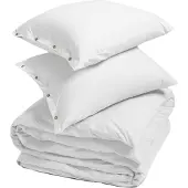 Yumeko Dekbedovertrek set Jersey Katoen 200x220 Wit - Eco, Bio & Fairtrade