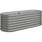 vidaXL Plantenbak 114x40x36 cm gegalvaniseerd staal grijs