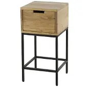 Hoyz nachtkastje xs flat / massief acacia naturel