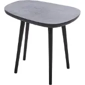 Light & Living Bijzettafel 48x32x37 cm PUNO mat zwart (Zwart, 48x32x37cm)