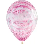 Sempertex Bedrukte Ballonnen Swirl Roze 30 cm 25 stuks