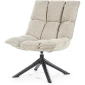 Furnilux Fauteuil Dani draaibaar - Bouclé Taupe | Eleonora