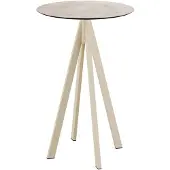 Veba Infinity Statafel zand frame + Moonstone HPL Ø70 cm