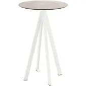Veba Infinity Statafel wit frame + Moonstone HPL Ø70 cm