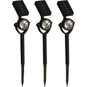 Luxform Tuinlamp Solar Spotlight Zamora Black 10 Lumen (Set van 3)