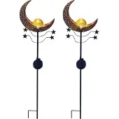 Luxform - Tuinlamp met grondspies - Mandala Oranje - 2 stuks - LED - Werkend op zonne-energie