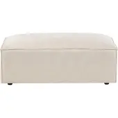 Beliani HELLNAR - Ottomaan - Beige - Fluweel